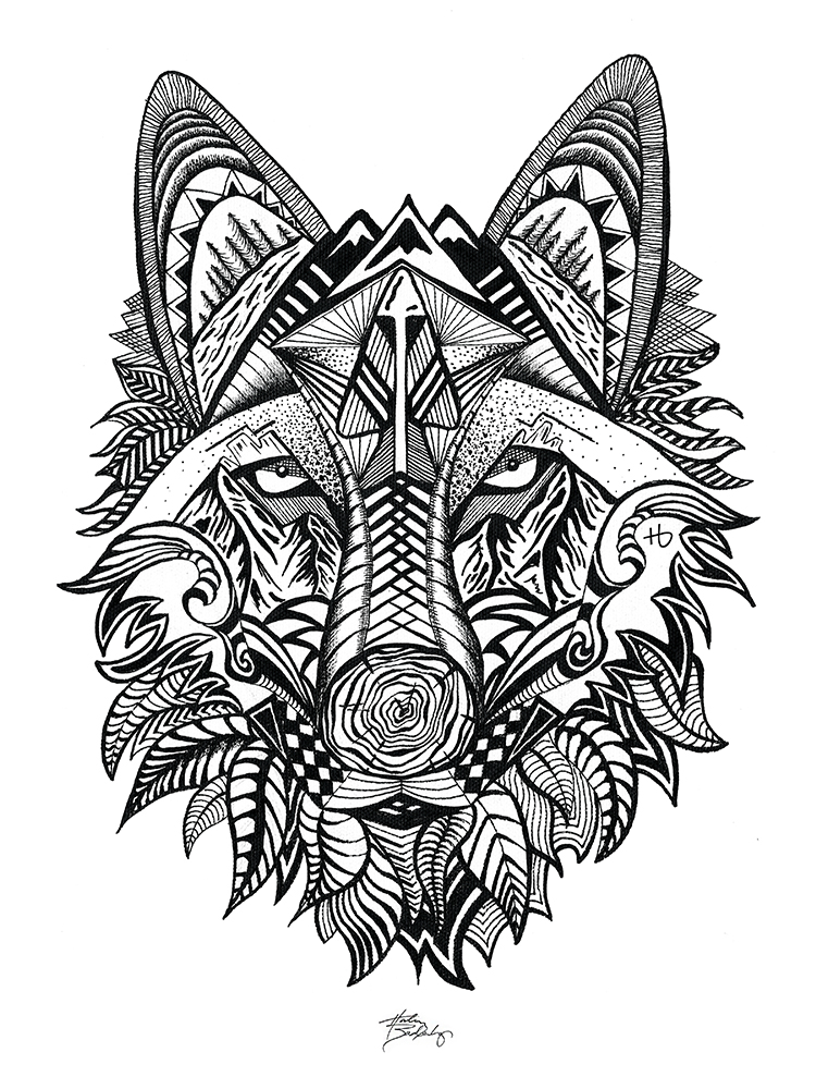 Wolf-lineart-web • Passion Design Project